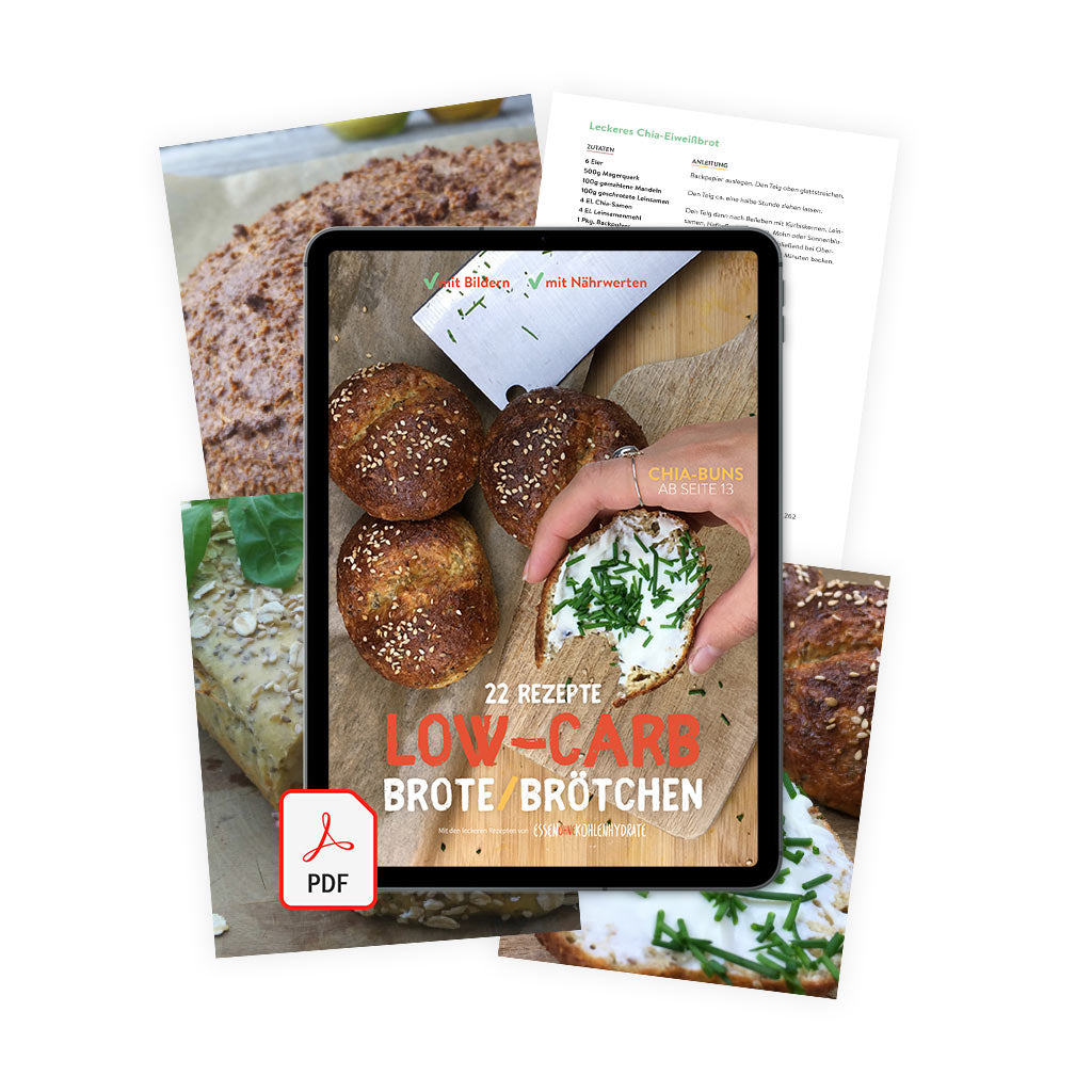 Low-Carb Brote / Brötchen (Ebook, 22 Rezepte, 49 Seiten)