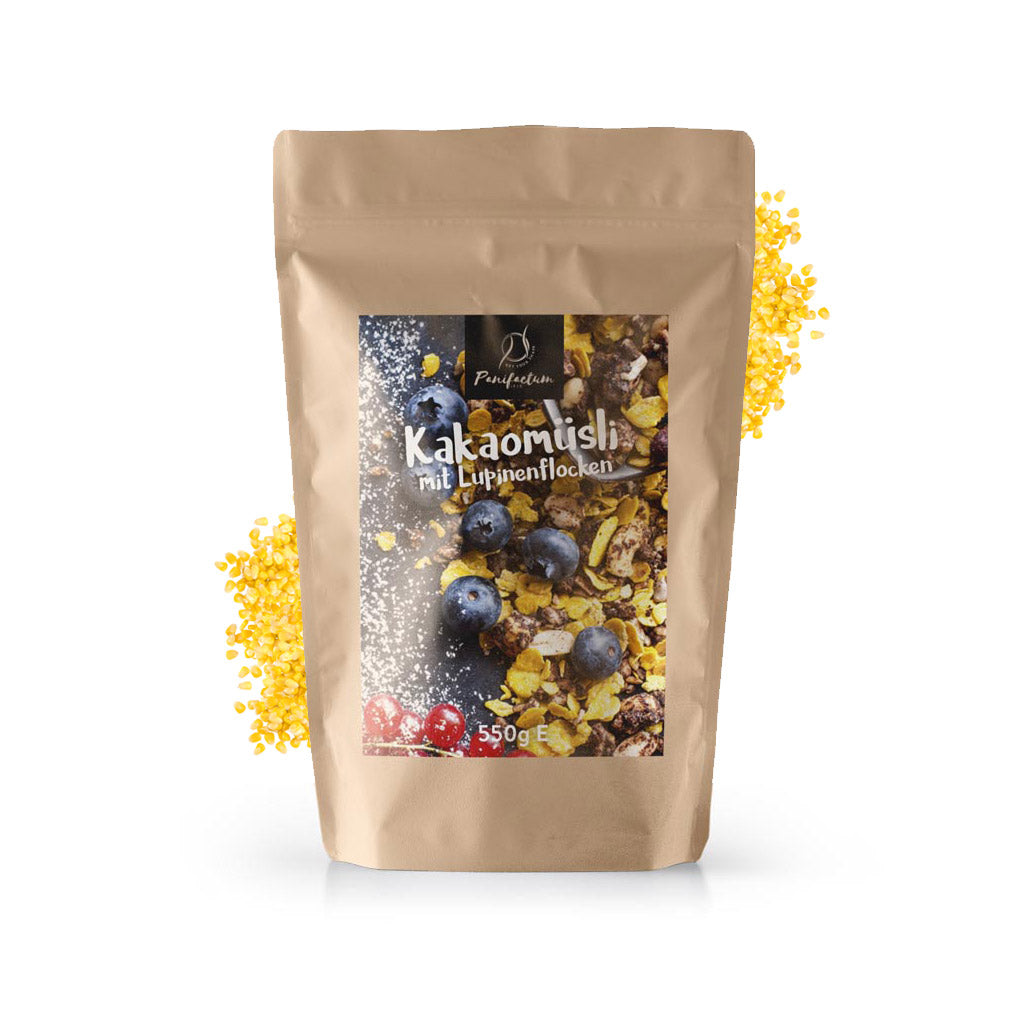 Low-Carb Schoko-Granola mit Lupinenflocken (Schoko-Müsli)