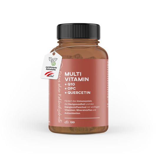 Multivitamin mit Q10, OPC & Querecetin (im Braunglas)