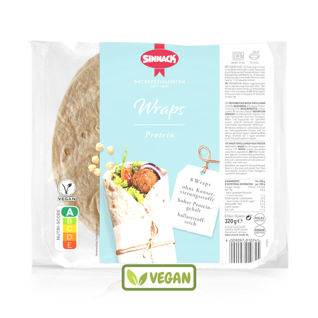 High Protein Tortilla Wraps 20cm (8 Stück) (MHD 10.05.2024)