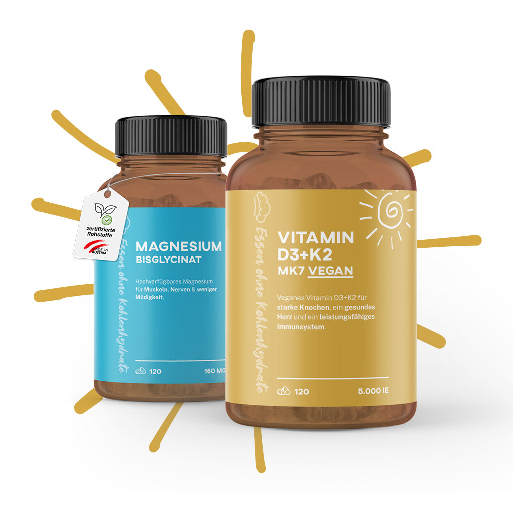 Vitamin D + Magnesium Bundle (2x im Braunglas)