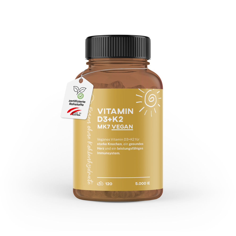 Vitamin D3+K2 Depot (MK7 all-trans) vegan (im Braunglas)