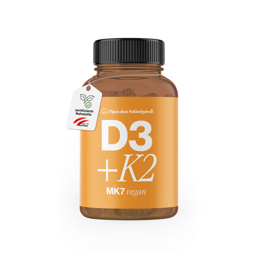 Vitamin D3+K2 Depot (MK7 all-trans) vegan (im Braunglas)