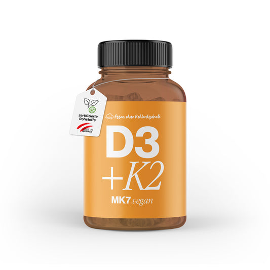 Vitamin D3+K2 Depot (MK7 all-trans) vegan (im Braunglas)