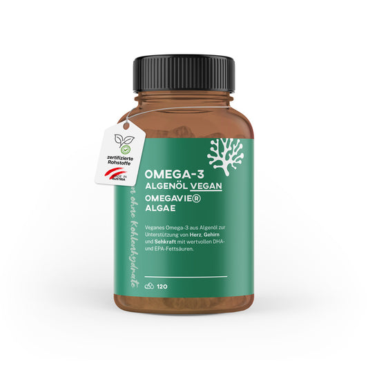 Omega-3 Algenöl vegan (im Braunglas)