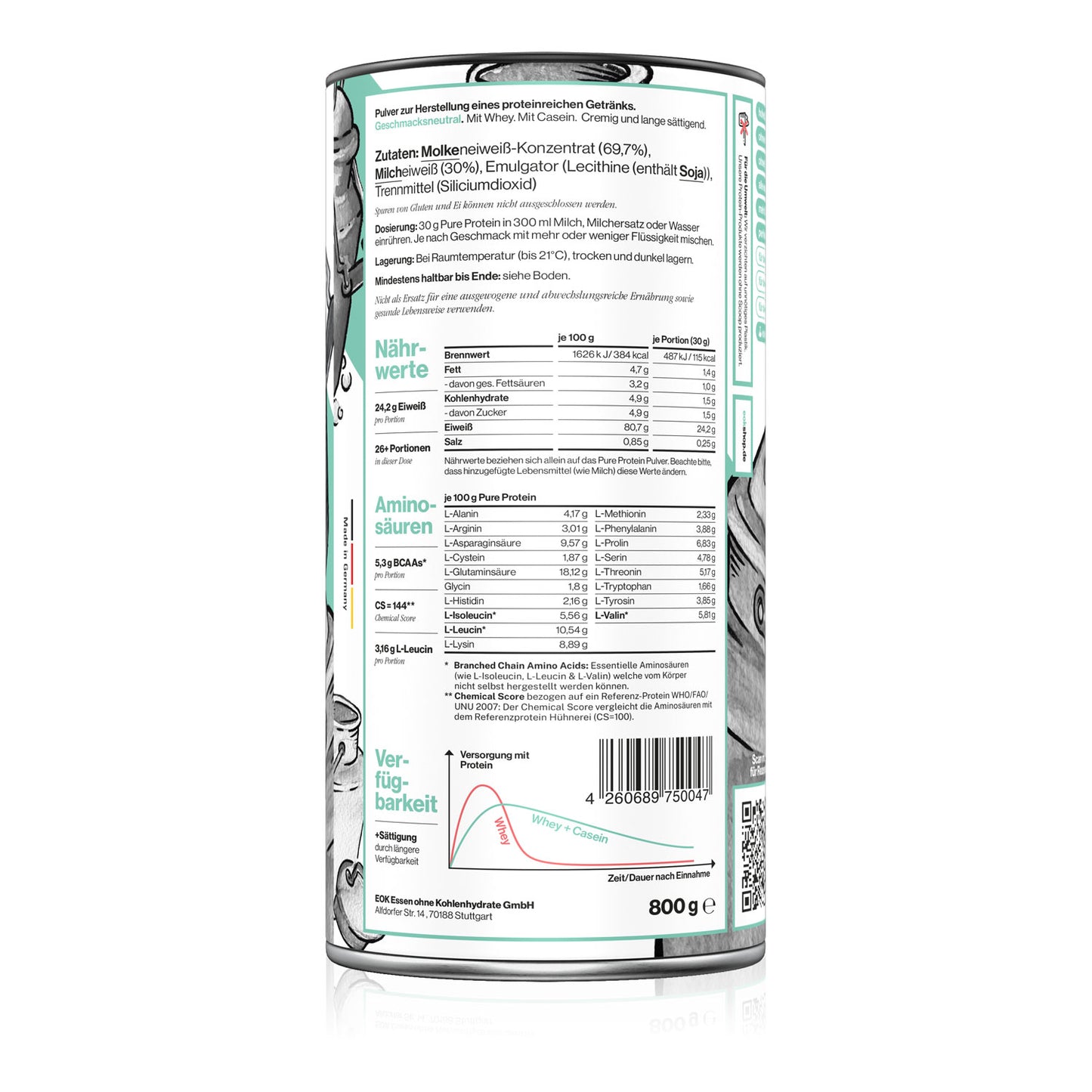 Pure Protein (neutral) - Proteinpulver ohne Süßstoffe & Aromen