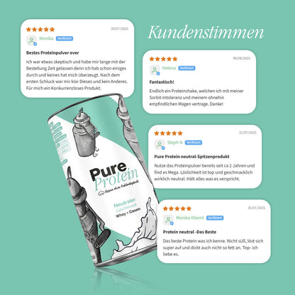 Pure Protein (neutral) - Proteinpulver ohne Süßstoffe & Aromen